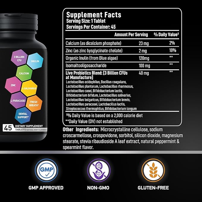 Liquid Melatonin 3mg and Dental Probiotics for Teeth and Gums Advanced Health Bundle