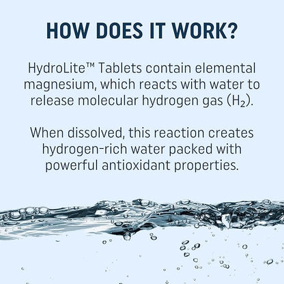 Molecular Hydrogen Tablets for Drinking Water with Magnesium | Highest Concentration H2 12,000 PPB | Energy Booster, Enhance Performance & Recovery | Made in USA, 30 Tablets (Raspberry)