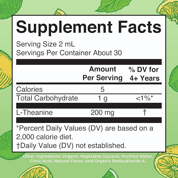 MaryRuth's L Theanine 200mg Liquid Drops | Mood Support for Adults & Kids | Focus Supplement | Natural Sleep Support | Vegan | Non-GMO | Gluten Free | 30 Servings