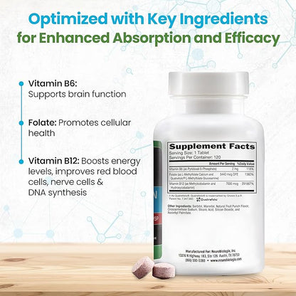 Methylation Complete - Methylated B Complex Vitamins to Aid Over 200 Body Processes - Methyl B Complex to Support Energy, Cell Function & Immunity - Enhanced Absorption with Methyl B12 B6 & Folate