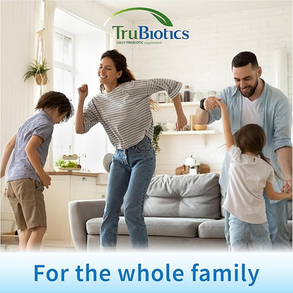 TruBiotics Probiotics for Digestive & Immune Health, Supports Regularity & Helps Relieve Abdominal Discomfort, Gas & Bloating, 2 Clinically Studied Probiotic Strains, Plus Prebiotics, 30 Capsules