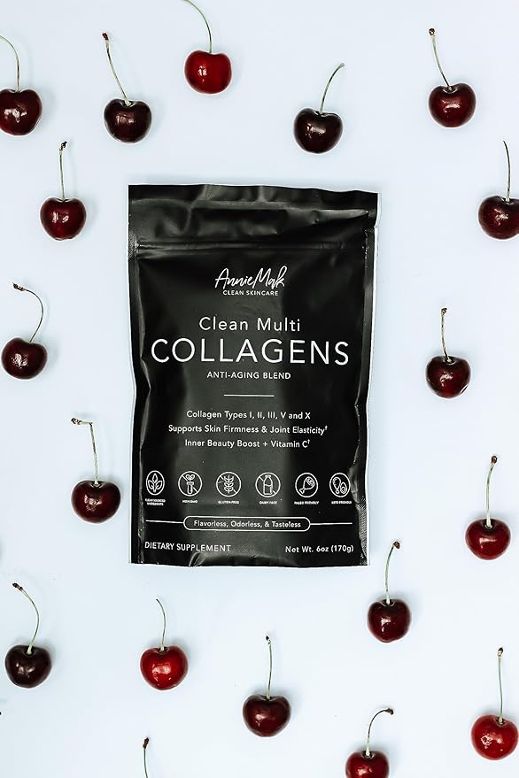 AnnieMak Collagen Peptides Powder with Bone Broth, Protein & More for Skin Care, Healthy Hair & Nails, Grass Fed, Clean Multi Collagens Supplement for Women's Wellness, Gluten Free, Unflavored