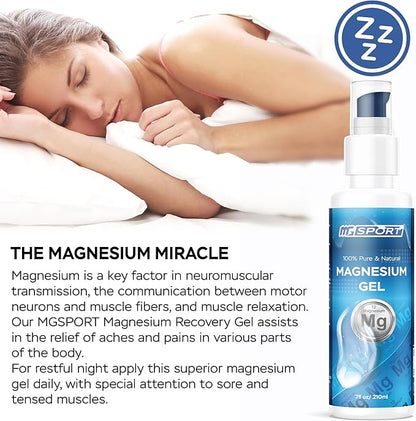 High Absorption Zinc and Magnesium Bundle for Muscle Recovery - Zinc Supplement and Transdermal Magnesium Gel for Leg Cramps