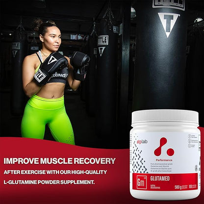 ATP LAB | Glutamed 500g | Pure Pharmaceutical-Grade Glutamine and Glycine. The Best Combination of glutamine and glycine.