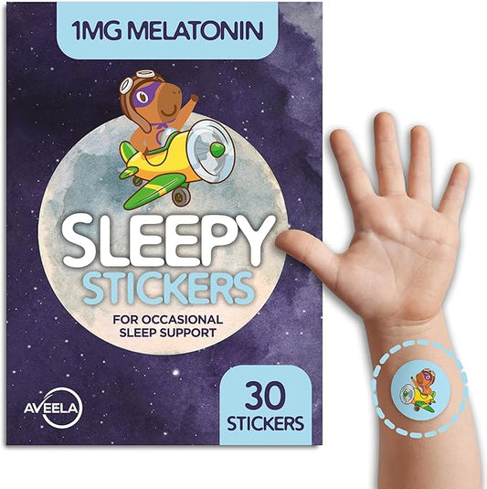 Sleep Patches for Kids with Melatonin | Natural Sleeping Aid | Calm and Relax Patch to Sleep Better | Toxin-Free Sleeping Device to Support Quality Sleep and Reduce Fatigue | Baby Sleep Aid