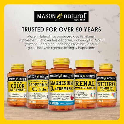 MASON NATURAL Ginkgo Biloba, 3 Month Supply, Helps to Improve Mental Alertness & Support Optimal Brain Function, 60 Capsules (3 Pack)
