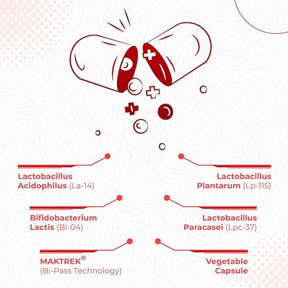 Probiotic Capsules 60 Billion Cfu's & Vitamin K2 (MK7) D3 | 240 Capsules | Free of Top Allergens