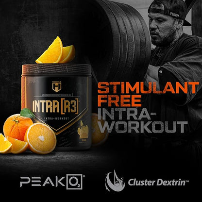 HOSSTILE Intra[R3] Intra Workout Powder, Intra Workout Carb, EAA & BCAA Drink, Enhance Energy & Endurance, Improve Muscle Recovery, Build Lean Muscle, Orange, 20 Servings