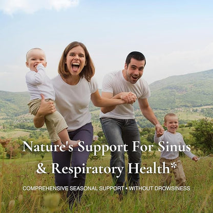 Allurtica | Sinus & Respiratory Support Supplement with Quercetin and Stinging Nettle | Seasonal Support for Adults & Kids | Non Drowsy | 40 Capsules