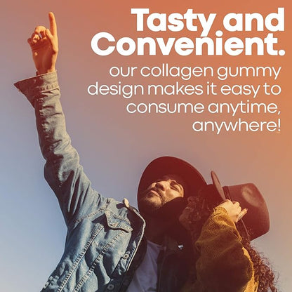 Herbtonics Multi Collagen Gummies Type 1,2,3,5 & 10 with Biotin for Hair Growth, Skin, Nails - Liver Cleanse Detox & Repair Formula with Milk Thistle - Artichoke and 24 Herbs Liver Health Support