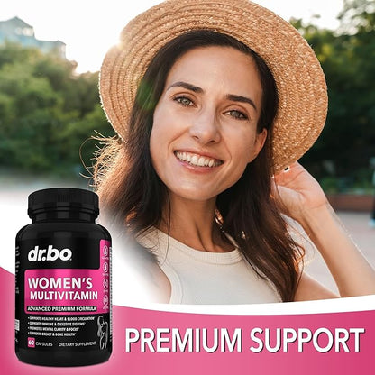 Womens Multivitamin - Natural Daily Multi Vitamins for Women - Womans Energy Vitamin Supplements Magnesium Plus Zinc - Woman Multipurpose Minerals Health Supplement Capsules - Iron & Soy Free Pills
