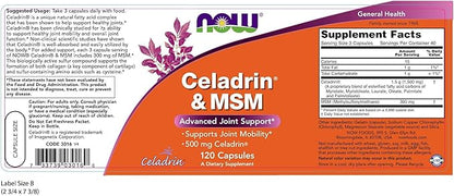 Celadrin® and MSM 500mg 120 Capsules (Pack of 2)