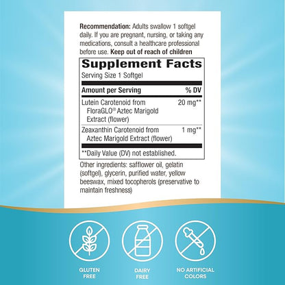 Nature's Way Lutein, Supports Eye Health*, 60 Soft Gels