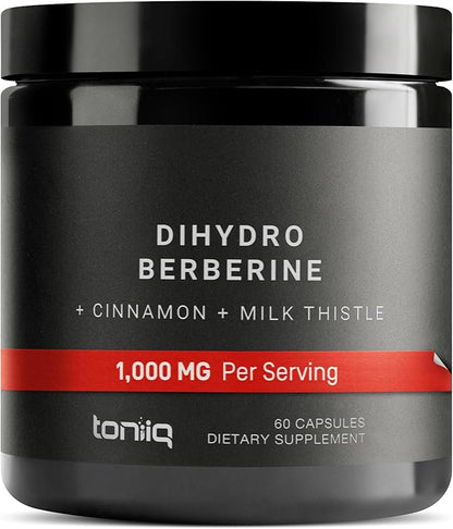 Dihydroberberine Supplement - Ultra High Potency 1,000mg Formula with GlucoVantage, 10:1 Ceylon Cinnamon & 50:1 Milk Thistle - Third-Party Lab Tested