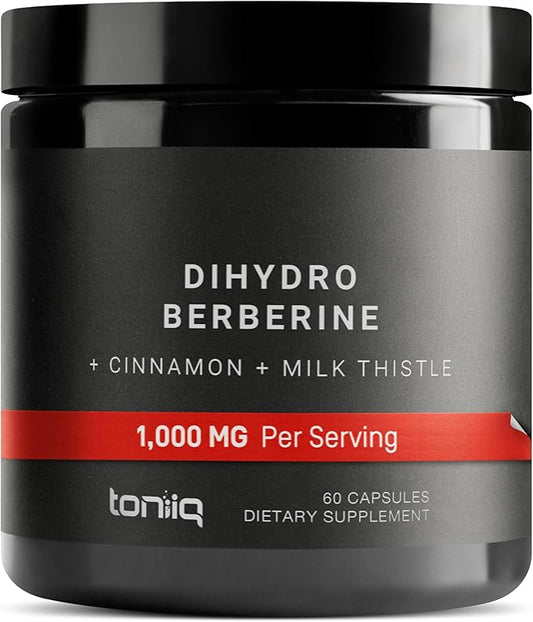 Dihydroberberine Supplement - Ultra High Potency 1,000mg Formula with GlucoVantage, 10:1 Ceylon Cinnamon & 50:1 Milk Thistle - Third-Party Lab Tested
