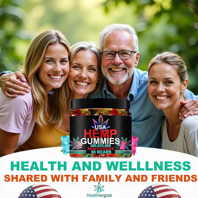 Hemp Gummies Sleep Edibles for Peace and Relaxation-High Potency Pure Extra Strength Hemp Oil-Made in USA