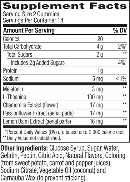 OLLY Sleep Gummy, Limited Edition, Melatonin, L-Theanine, Botanicals, Spiced Apple Cider - 28ct