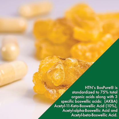 Health Thru Nutrition Boswellia 300mg 180 Capsules as Bospure AKBAMAX | High Potency 75% Boswellic Acids 10% AKBA | Healthy Inflammatory Support | Vegan Certified | Non-GMO Gluten Free Soy Free