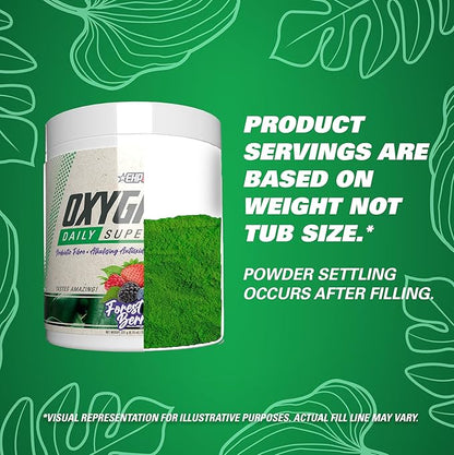 EHP Labs OxyGreens Super Greens Powder - Daily Greens Spirulina, Greens Superfood Powder & Greens Supplements Powder, Supergreens Antioxidants & Immunity Support, 30 Serves (Forest Berries)