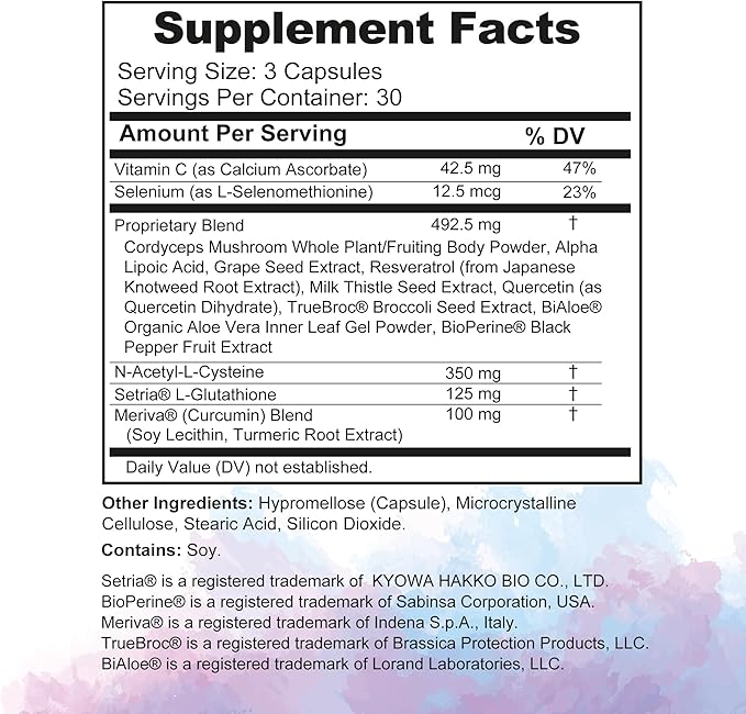 High Absorption Antioxidant with Setria®, NAC & BioPerine® – Supports Anti-Aging, Energy, Liver Detox & Immune Health – 90 Capsules (Pack of 2)