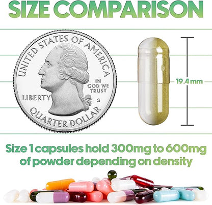 XPRS Nutra Size 1 Empty Capsules - 100 Count Empty Gelatin Capsules - Empty Pill Capsules - DIY Capsule Filling - Pure Bovine Pill Capsules Empty Gel Caps (Red/White)