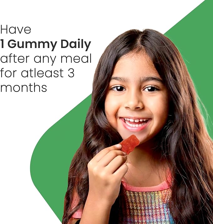 Kids Multivitamin Gummies |2+ Years| No Added Sugar | DHA, Vitamin D3, B12, C, A, Zinc & Iron | Immunity & Bone Health | No Preservatives I Gluten Free I Strawberry Flavour I 30 Day Pack