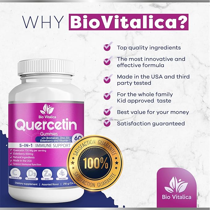 BIO VITALICA (Bundle) Sea Moss Elderberry (1 Pack) & Quercetin (2 Packs) & Sea Moss Ashwagandha (1 Pack)