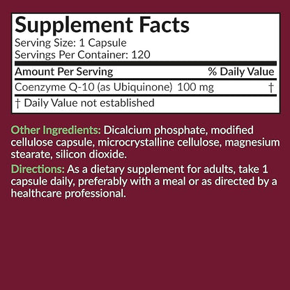 Futurebiotics CoQ10 100 MG Cellular Energy Production, 120 Vegetarian Capsules