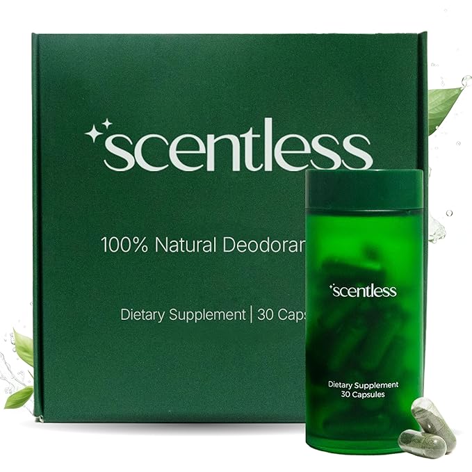 Scentless Internal Deodorant – Mint, Parsley & Chlorophyll Capsules for Body Odor – Aluminum-Free Body Deodorizing Supplement – Odor Control Natural Deodorant – Body Deodorizing Capsules – 30 Count