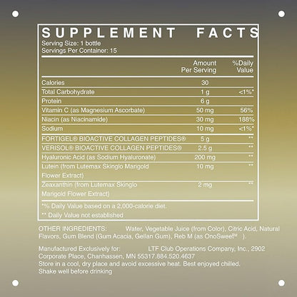 LTH Rewind Collagen Elixir - with Collagen Peptides, Hyaluronic Acid & Antioxidants - Supports Hair, Skin, Joint & Bone Health - Berry-Sorbet, 30 ml (15 Pack)