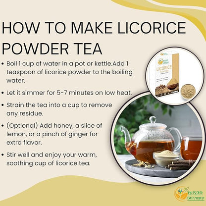 Licorice Root Powder Natural – Mulethi (Yastimadu) Powder (Glycyrrhiza Glabra) for Skin Care, Herbal Tea, Digestive Support & Wellness – 2 oz