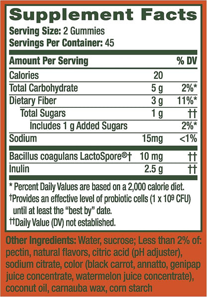 Align DualBiotic, Prebiotic + Probiotic for Women and Men, Help Nourish and Add Good Bacteria for Digestive Support, Natural Fruit Flavors, 90 Gummies