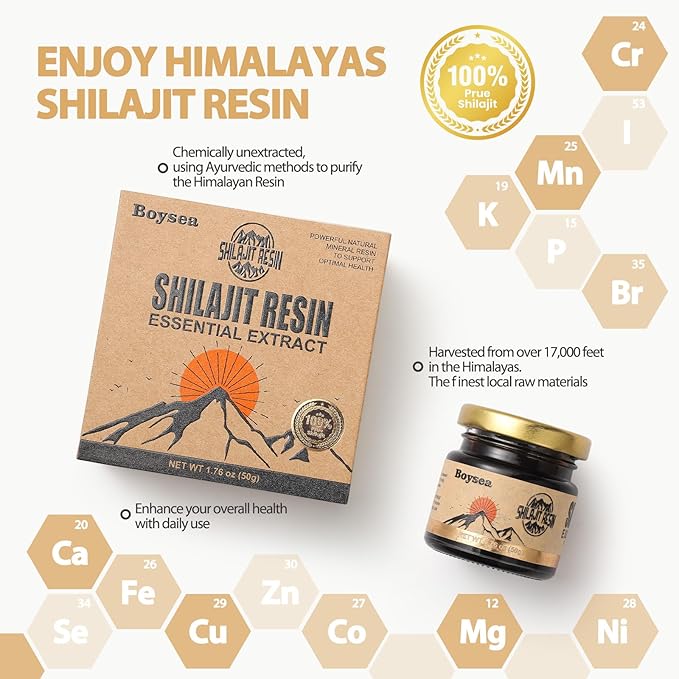 Pure Himalayan Shilajit Resin | 600 mg 80+ Servings| 85+ Trace Minerals & 75%+ Fulvic Acid for Focus & Energy| Zero Sugar| Gold Grade Pure Shilajit for Men & Women - 1.76 Oz
