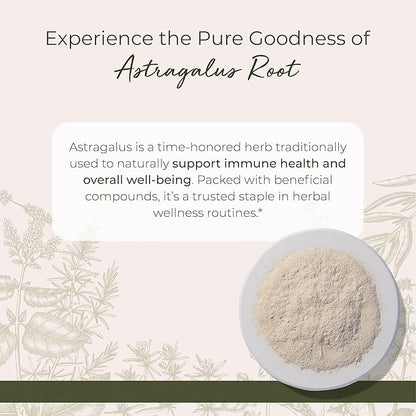 Starwest Botanicals Astragalus Root Powder - Dried Herb for Tea, Natural Immune Support, Promotes Wellness, Certified Kosher, Non-GMO - Bulk 1 lb Bag