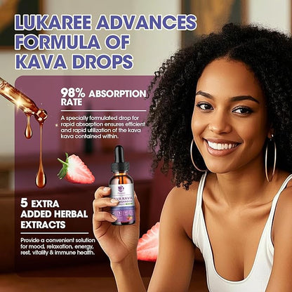 (1 pack) Kava Kava Root Extract Supplement - Calming High Concentration Kava w/ Ashwagandha, Lemon Balm, Valerian Root for Relaxation, Liver, Cognitive Support & Immune System,Vegan, Alcohol-Free