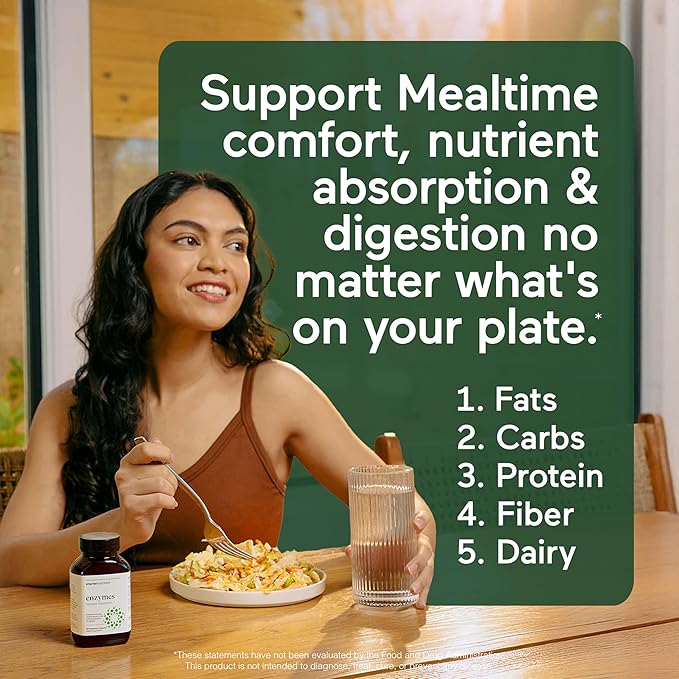 Smarter Nutrition Vegan Digestive Enzymes - Digestion Bloating & Gut Health Support with 16 Multi Enzymes for Nutrient Absorption & Meal Time Comfort for Both Men & Women - 90 Count[30-Day Supply]