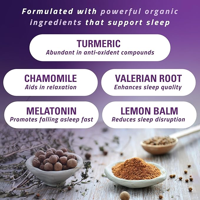 Turmaquik 3.2 Ounce Organic Golden Moon Milk Powder – Super Sleep Blend with Melatonin, Valerian, Chamomile, Lemon Balm, Turmeric, Ginger, Black Pepper, Curcumin, Cinnamon, and Cardamom