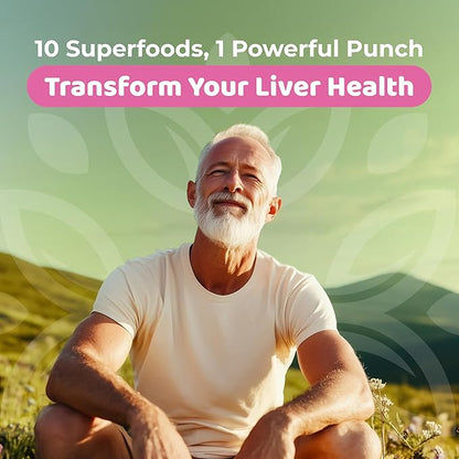 Liver 360 - Fruit Punch Flavored Liver Powder Supplement with Artichoke Extract, Turmeric, and Milk Thistle, Liver Cleanse Detox & Repair Formula, 1 Bottle