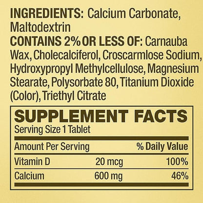 Spring Valley Calcium 600 mg Plus Vitamin D3, 250 Coated Tablets. Bone Health Support Supplement. 800 IU Vitamin D per Tablet Bundle with 45 Diabetes Decoded