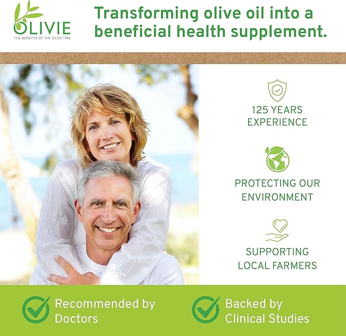 Organic Olive Leaf Extract Supplement for Women and Men by OLIVIE | DermaPsoria Supplement for Psoriasis, Eczema, Hyperpigmentation | Olive Oil Capsules | Antioxidant Polyphenols | 80 Vegetal Capsules