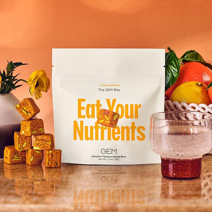 GEM Daily Multivitamin for Women & Men, with 20+ Vitamins & Minerals Like zinc, Vitamin D, B, K, Folic Acid, Turmeric, Fiber and prebiotics, Beta Glucan GLP-1 Support, Brain, & Immunity (7 Day Trial)