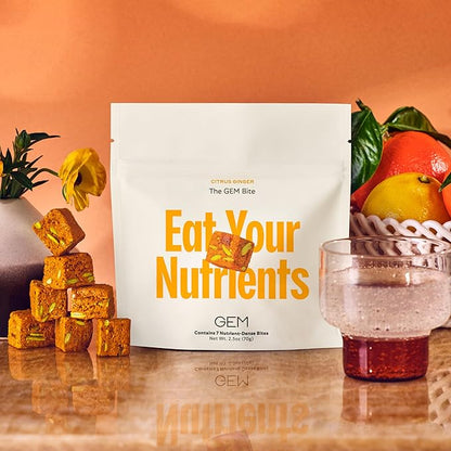 GEM Daily Multivitamin for Women & Men, with 20+ Vitamins & Minerals Like zinc, Vitamin D, B, K, Folic Acid, Turmeric, Fiber and prebiotics, Beta Glucan GLP-1 Support, Brain, & Immunity (7 Day Trial)