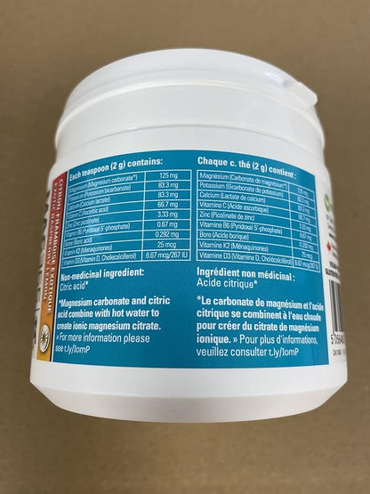 ITL Health BF Plus Calcium Zinc Magnesium Powder with D3, K2, C, B6, Boron, Zinc and Potassium | for Optimal Bone Health, and Immune Support (Exotic Raspberry Lemon, 210g)