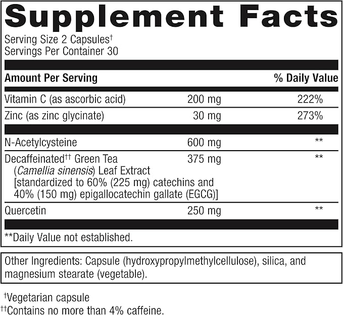 Metagenics Immune Active - Featuring Quercetin, NAC, Zinc, EGCG, and Vitamin C - 30 Servings