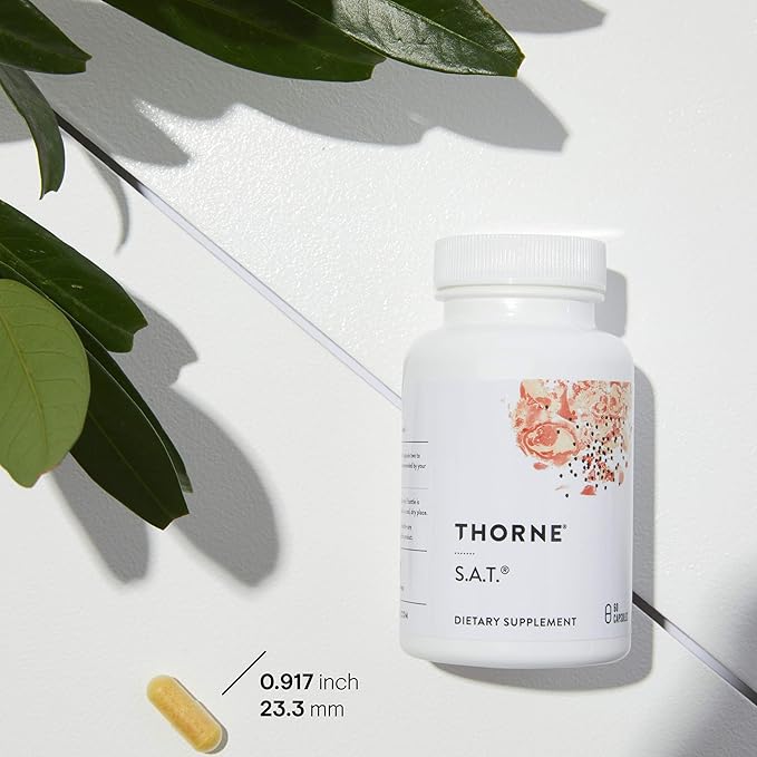 THORNE S.A.T. - Milk Thistle Complex with Silymarin, Artichoke, and Turmeric Extracts for Liver Support* - Soy, Gluten & Dairy Free - 60 Capsules