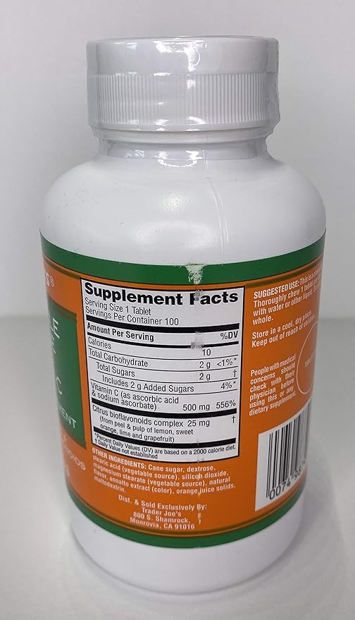 Trader Joe's Chewable Orange Flavored Vitamin C
