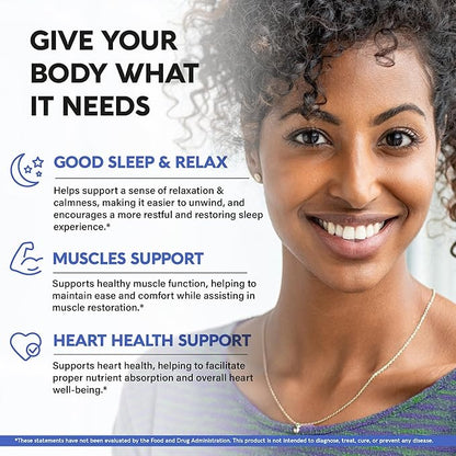 Magnesium Glycinate 500 mg - Chelated Supplement - 98% High Absorption - Support for Sleep, Muscle & Heart Health - Made in USA, Lab Tested & Non-GMO - 240 Capsules