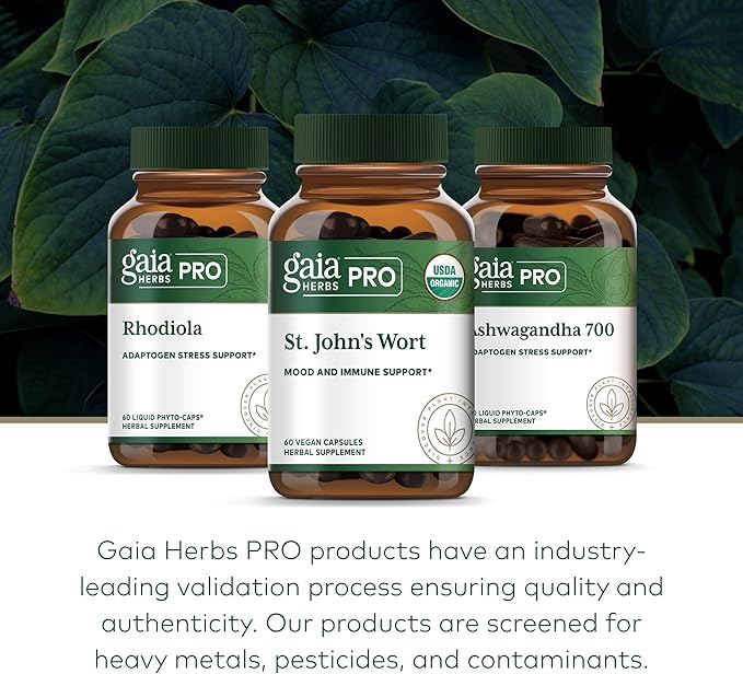 Gaia Herbs Pro St. John's Wort - Healthy Immune System Support Supplement - Health Supplement with Organic St John's Wort - 60 Liquid Phyto-Caps (30 Servings)