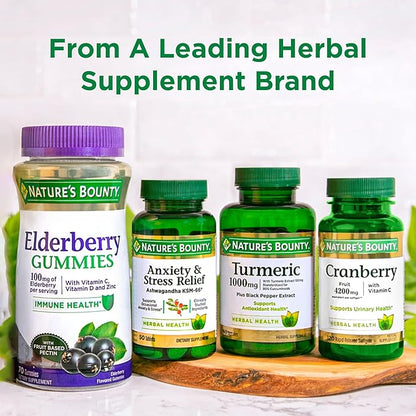 Nature's Bounty Black Cohosh Root Pills and Herbal Health Supplement, Natural Menopausal Support, 540 mg, 100 Capsules