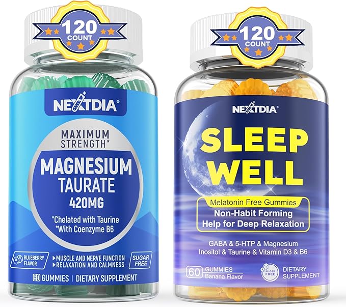 Magnesium Taurate,Melatonin Free Natural Sleep Gummies